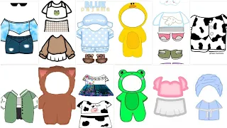 😱😱😱110 Plantillas🎨💖🌈 HD full color para patitos de papel Ropa👗👚👖 Aesthetic y accesorios ✂️💞