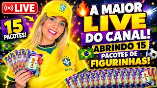 🔥 A MAIOR LIVE DO CANAL! Abrindo 15 Pacotes de Figurinhas da Copa 2026! 🇧🇷⚽