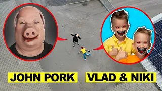 DROHNE ÜBERWACHT VLAD UND NIKI mit JOHN PORK in REAL LIFE um 3 UHR!!