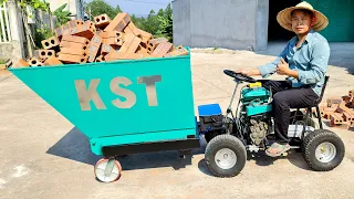Chế Xe Rùa Ben Thủy Lực Động Cơ Nhật Bãi 120cc