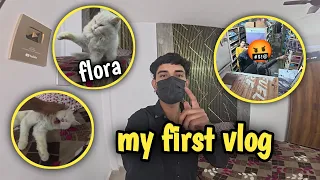 My first vlog 🫠 or Flora ki harkatein 😅 #rider #tranding #vlog #motovolgger 