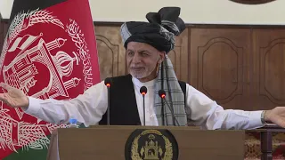 سخنرانی رئیس جمهور محمد اشرف غنی در نشستی با شماری از بزرگان و نمایندگان کوچی‌ها