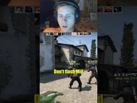 DON'T FLASH MID 😡 #CSGO