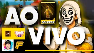 FREE FIRE AO VIVO: Subindo do Bronze ao Top 1 Global na Ranqueada! Parceria com Naruto Parte 2! 🚀🎯