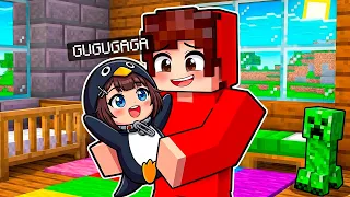 ADOPTÉ a GUGUGAGA PENGUIN en MINECRAFT!