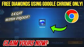 NEW! FREE DIAMONDS USING GOOGLE CHROME ONLY! FREE FOR ALL! | MLBB FREE DIAMONDS TUTORIAL 2023!!
