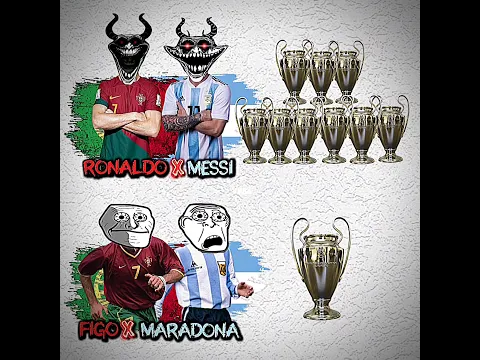 RONALDO X MESSI VS FIGO X MARADONA #football #trophy #shorts