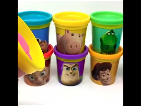 Cute Toy Story Characters: Play-Doh Surprise Toys: Alien, Zurg, Bullseye, and Rex #shorts
