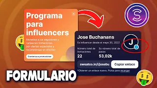 COMO ENTRAR AL PROGRAMA DE INFLUENCERS DE SWEAT COIN + Formulario & Cómo Ganar Dinero 🤑 SWEAT COIN