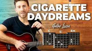 Cigarette Daydreams Guitar Tutorial - Cage The Elephant(EASY CHORDS guitar lesson)