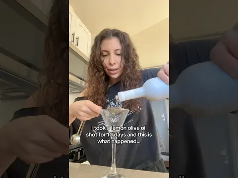10 days into my 30-day lemon + olive oil shot challenge 🍋✨