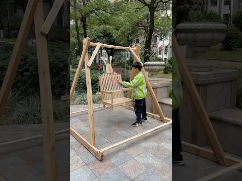 made a unique wooden swing for Chinki 😱 #shorts