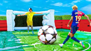 CHAMPIONS LEAGUE SLIP N SLIDE FOOTBALL MATCH!!