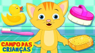 Rotina Matinal Do Gatinho | Músicas Para Crianças | Musicas em Portugues | Campo Das Criancas