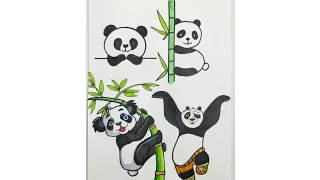 How to draw panda 🐼 drawing ( step by step)