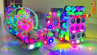 Big dj truck | ganesh chaturthi special | mini dj with jhanki | dj truck loading setup | tech toyz