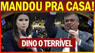 Flávio Dino ESBAGAÇA Caroline de Toni, cupincha de Bolsonaro