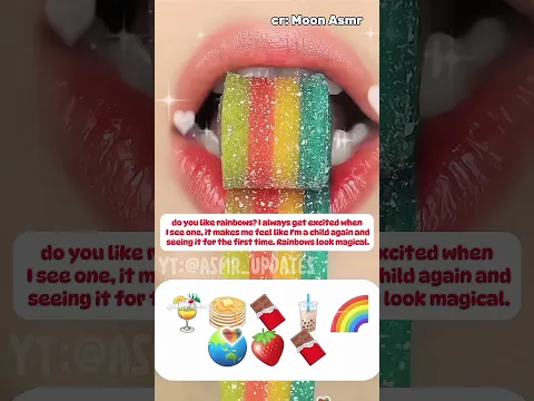 Relaxing ASMR Mouth Sounds with Emoji cre:   @MoonASMR222  #shorts #emojichallenge #eating