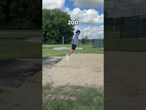 Jumping over 550 bricks?! 🤯 | LEGO Long Jump Challenge 🏃 #Shorts