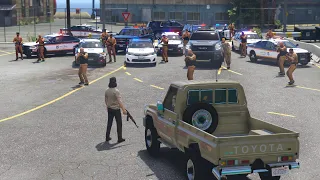 كل الدوريات الأمنية ضده و لكن قاومهم بالشاص فقط !! || الشاص المسروق 13  || قراند 5 - GTA V
