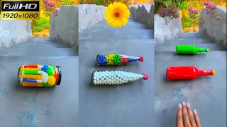 Breaking glass bottle ⚠️🔥 Crushing Crunchy & Soft Things #asmr #shorts #asmrsound #satisfyingvideo