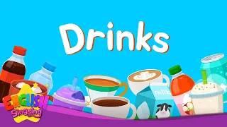 Drinks - Kids vocabulary - Learn English for kids - English educational video