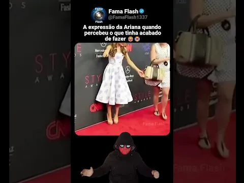Ariana percebeu que tinha sido indelicada e quis desaparecer na hora 😂😭