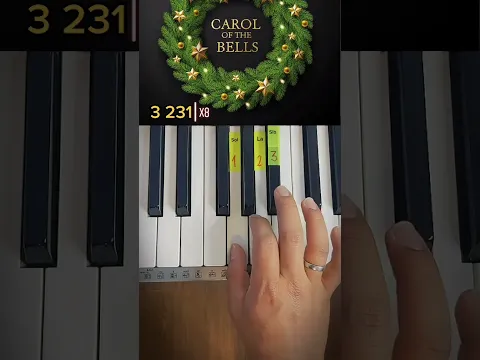 Carol of the Bells  (PIANO TUTORIAL) EASY Piano Fácil Con Números