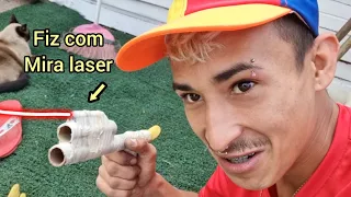 FIZ UMA ARMINHA DE CANO PVC COM MIRA LASER