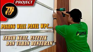 Cara pasang sendiri WALL PANEL WPC DUMA / Ruang tamu jadi seperti lobby hotel