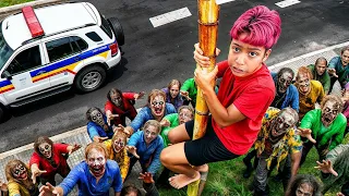 SOBREVIVI A UM ATAQUE ZUMBI NA ESCOLA!