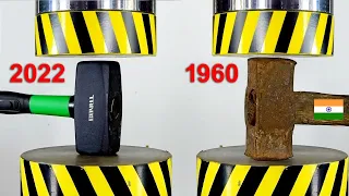 HYDRAULIC PRESS VS  MODERN AND OLD INDIA HAMMER | कौन सा ज्यादा ताकतवर है? | Amazing Experiments