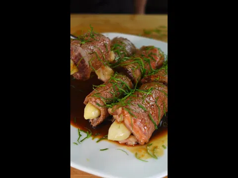 INVOLTINI di CARNE e ASPARAGI: un gusto unico!😋😍🌿 #Shorts