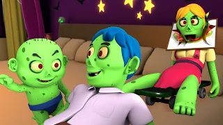 Zombies Sleeping In The Bed + Songs For Kids @hooplakidz