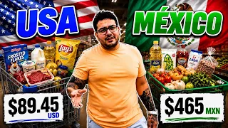 ¿CUÁNTO ALCANZA PARA EL SÚPER EN USA vs MÉXICO? 🇺🇸🇲🇽😱