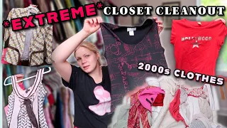 EXTREME CLOSET CLEANOUT after YEARS of thrifting! | sorting through everything I own!