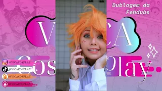 COMPILADOS DE THE PROMESED NEVERLAND | Dublagem da @FehDubs Cosplays da @Vicavih #shorts