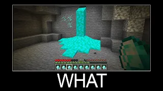 Minecraft Wait What meme part 3 (Diamond lava)