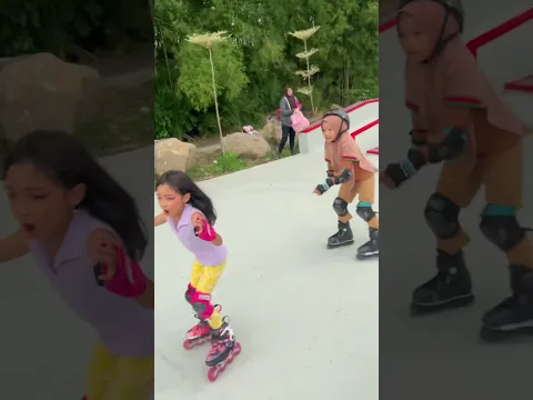 LEIKA MAIN SEPATU RODA BARENG TEMAN LEIKA, YUK PAKAI LAGU LEIKA SEPATU RODA😍 #leika #viral #shorts
