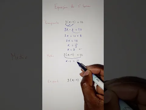 Resolução de equações do 1° grau, do principiante ao expert🤓