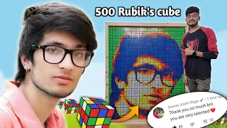 @souravjvlogs Rubik's cube Mosaic Art | Birthday & 17 Million Special | #souravjoshivlogs