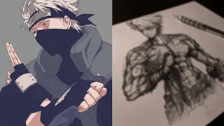Drawing Kakashi Hatake As Upper Moon #pencildrawing