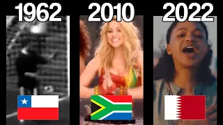 evolución de canciones en mundiales