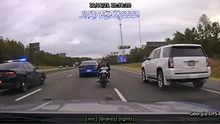 Wild High Speed Chase of Armed Meth Trafficker on Hayabusa | Georgia State Patrol