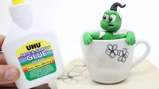 Green Baby - Episode 244 - Makes Cup of Coffee and a Trap - Stop Motion Cartoon For Kids