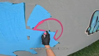 Escrevendo Rafael com letras de graffiti