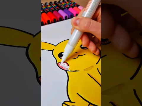 I Ruined my drawin of Pikachu 🤯😭 #posca #art