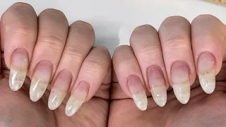 How to grow out your natural nails with builder gel tutorial! ✨🤍😌