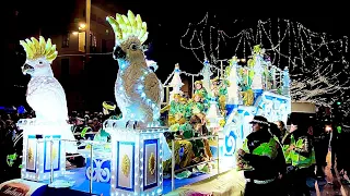 Spain Malaga Parade 2024, La Cabalgata de los Reyes Magos en Málaga 2024, [4K]