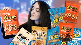 JE TESTE DES VARIÉTÉS DE BRETZELS! (Reese's, Flipz...)